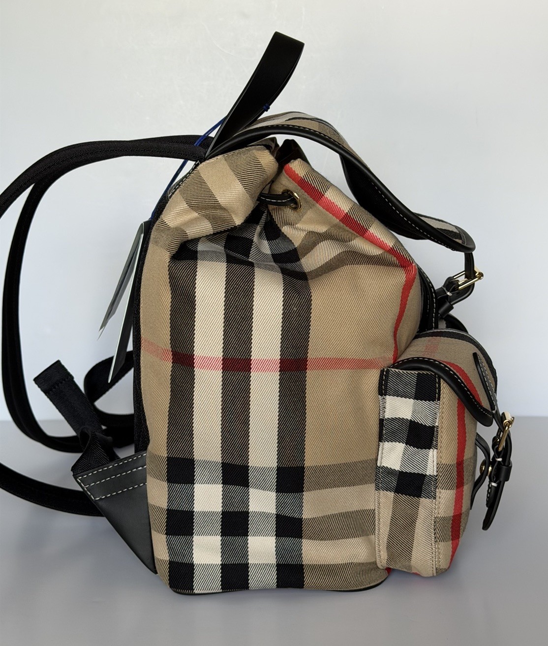 Burberry Medium Enfield Check Archive Beige IP Check Backpack  8109273 NWT $1595 image 6