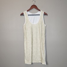 See By Chloe Lace Overlay Sleeveless Jersey Dress Size 10