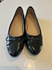 Girls Black Ballet Flats Size 6 New Without Box