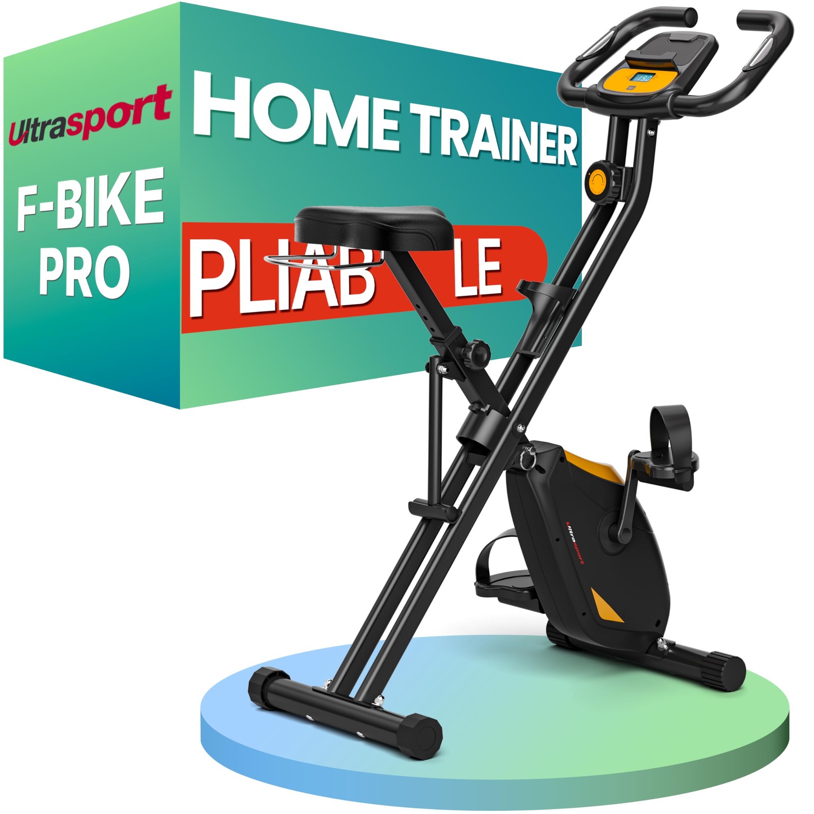 Vélo d’appartement extra silencieux F-Bike Pro avec résistance magnétique