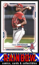 2021 Bowman Draft #BD-133 Trent Deveaux Los Angeles Angels
