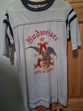 Vintage Budweiser King Of Beers Shirt 80s Eagle Anheuser Busch Made in USA Large