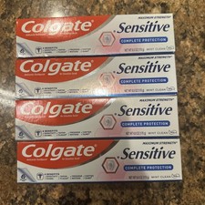 4 pk Colgate Sensitive Toothpaste, Complete Protection, Mint - 6 oz, Exp 2027 0.83 per gallon