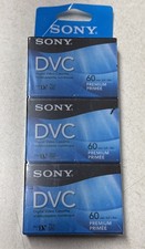 Sony DVC Mini DV 60 Min LP 90 Sealed Blank Tapes Premium 3-Pack New DVM60PRR/3