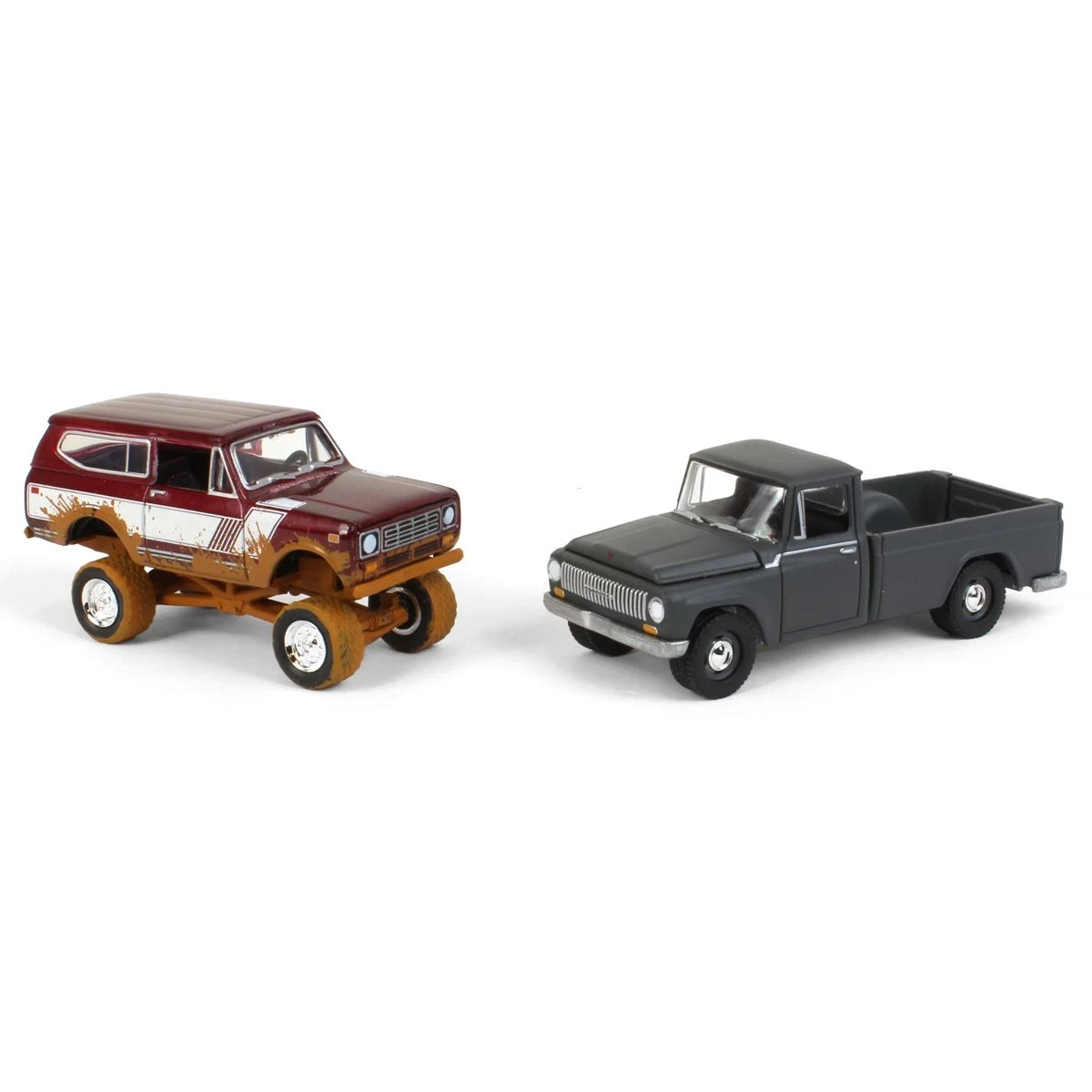 Modellino Johnny Lightning 1:64 International Scout II 1979 Rosso Con Rimorchio, Diecast Nuovo