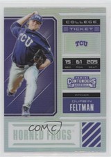 2018 Panini Elite Extra Edition College Ticket Holo Prizm Durbin Feltman #DF e6q