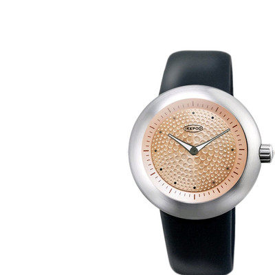 Ikepod Duopod  Gold Dots 003Black Rubber Strap Quartz 