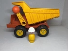 Vintage 1974 Fisher Price #302 Husky Helper Big Dump Truck With Figure