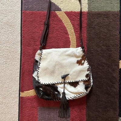 Russell & Bromley Designer Cowhide Leather Satchel Crossbody Bag Made in Italy