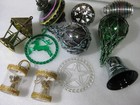 vtg 11  Bradford CHRISTMAS ORNAMENTS UFO Spinning Top bell lantern cage teardrop — photo 4