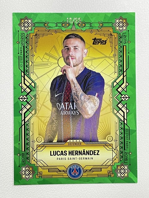Lucas Hernandez 2025-26 Topps Paris Saint-Germain Team Set Four Of Four /99 #44