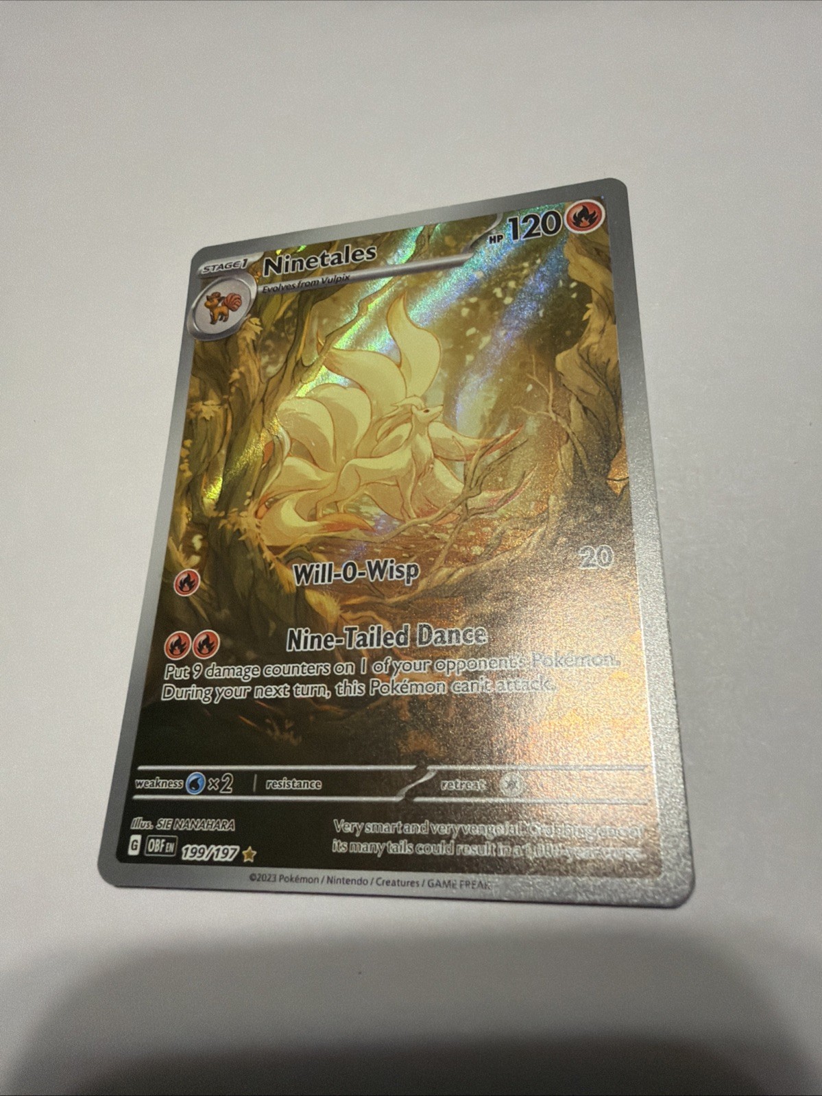 Ninetales 199/197 SV03: Obsidian Flames Holo