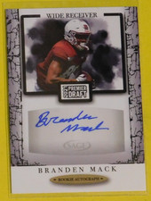 2021 Premier Draft FB Branden Mack Blue Auto NM/MT