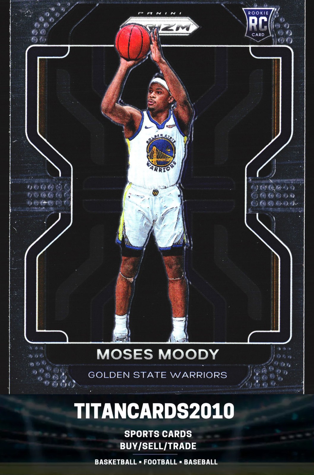 Moses Moody 2021-22 Panini Prizm Rookie RC Golden State Warriors #308