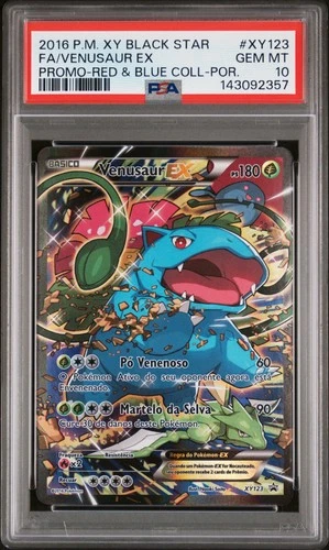 2016 POKEMON XY BLACK STAR PROMO #XY123 FULL ART/VENUSAUR EX PSA 10