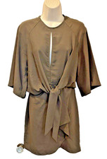 Topshop 2 3/4 sleeve olive mini Dress 26-058-1