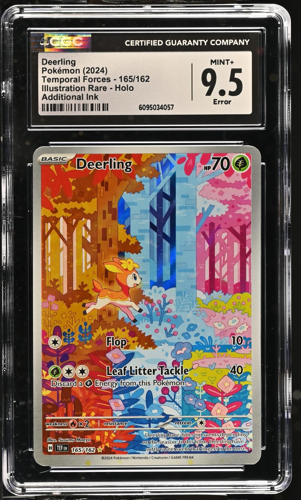 2024 Pokemon #165/162 Deerling Illustration Rare - Holo CGC 9.5
