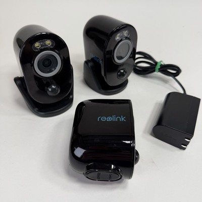 3x Reolink Argus 3 Pro 4MP Wireless Surveillance Camera White Security Cam WiFi