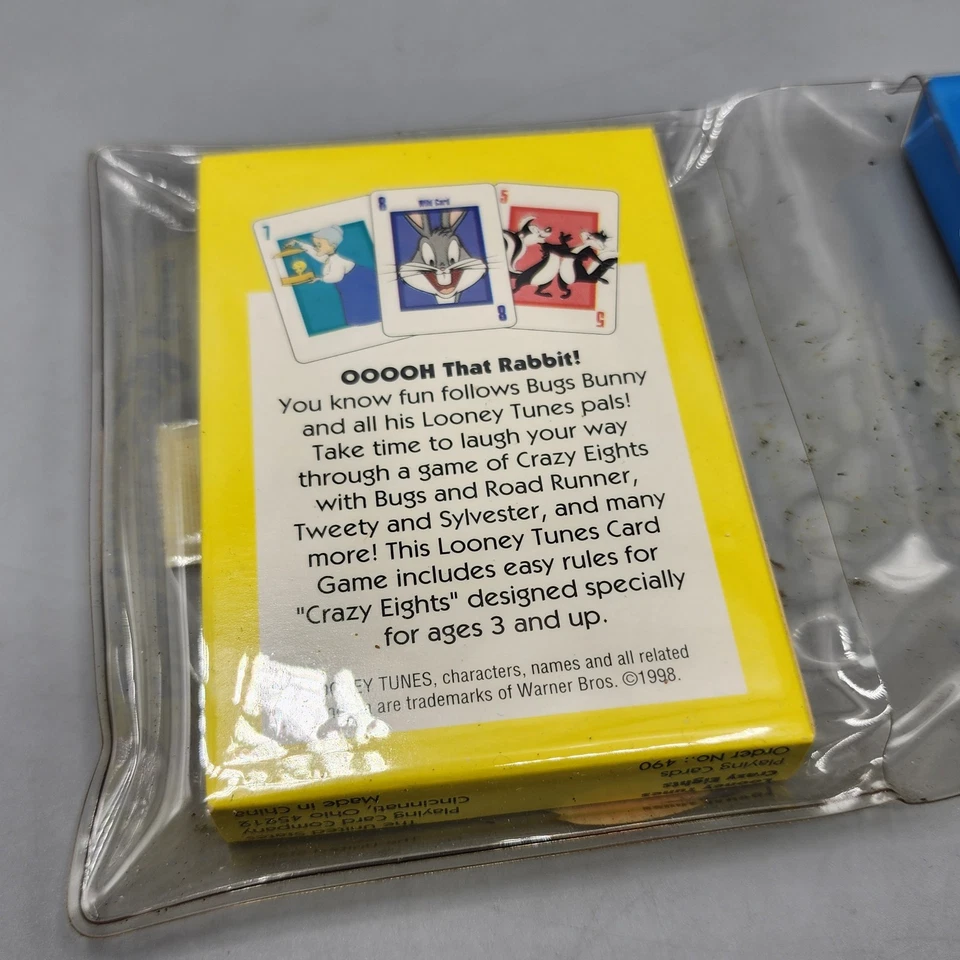 1998 Looney Tunes conjunto de 2 jogos de cartas completo-guerra e oito loucos - Imagem 4 de 4