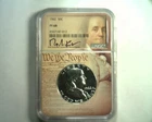 1962 FRANKLIN HALF DOLLAR NGC PF 68 RICK TOMASKA HAND SIGNED NICE ORIGINAL COIN