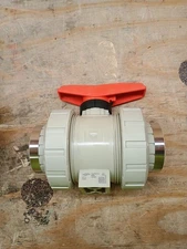 Gf Piping Systems 167546327 2" Fnpt Polypropylene Ball Valve Inline True Union