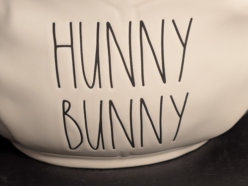 Easter Rae Dunn Hunny Bunny Serving Bowl Cream Artisan Collection By Magenta 195 - Picture 2 of 18
