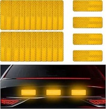 24-Pack Waterproof Reflective Warning Stickers, High-Visibility Color: Yellow