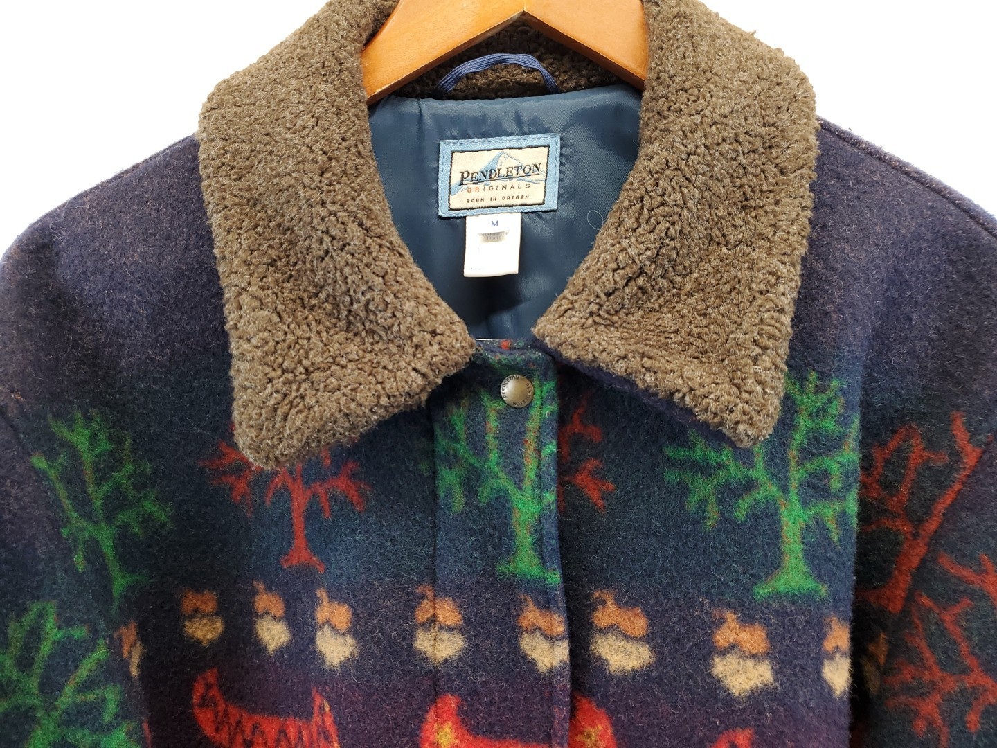 VTG Pendleton Wool Moose Canoe Leaf Northwoods Ca… - image 6