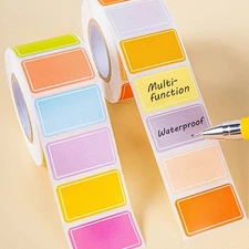 1 roll 500pcs Waterproof Color-Coded Index Tabs Sticky Labels for Organizing