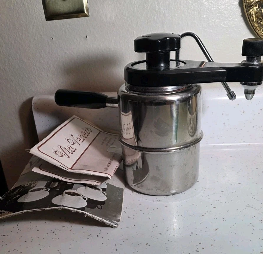 VINTAGE VIA VENETO STOVE TOP ESPRESSO & CAPPUCCINO MACHINE
Opens in a new window or tab