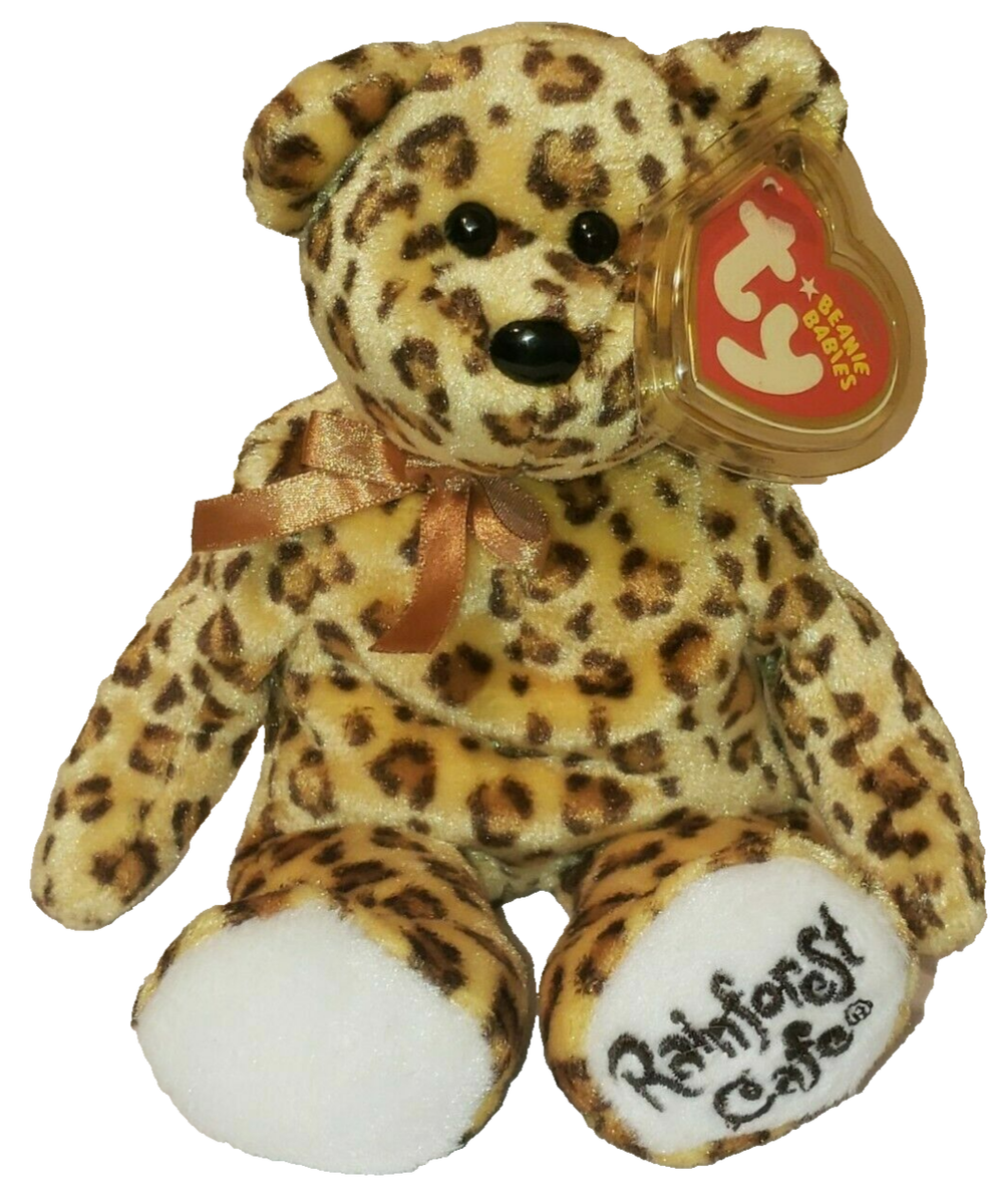 Ty Beanie Baby LEOPOLD the Bear (Rainforest Café Exclusive) 8.5
