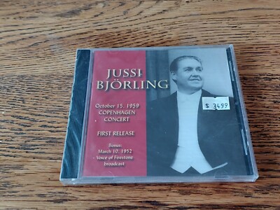 Jussi Bjorling 1959 Copenhagen Concert First Release CD New & Sealed