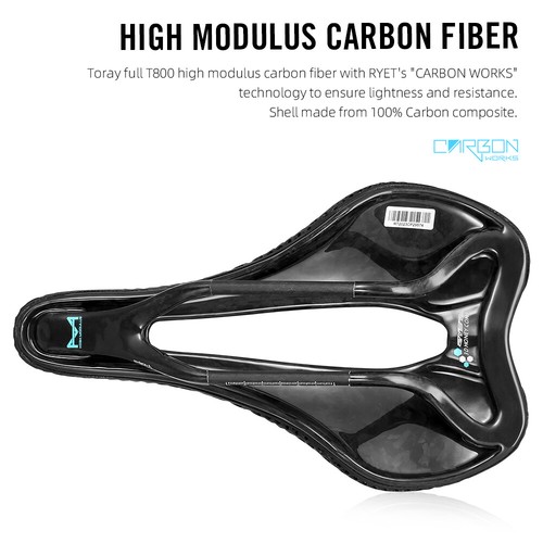 Sella bici full carbon stampata in 3D 145 mm strada montagna bici corsa cuscino sedile - Foto 13 di 14