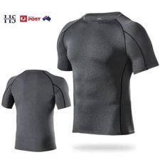 Pack of 3 Mens Compression Quick Dry Summer Half Sleeves Shirt for Gym Sports au