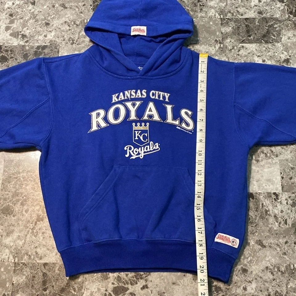 Sudadera con capucha Stitches Kansas City Royals para niñas - talla mediana Foto 4 de 4