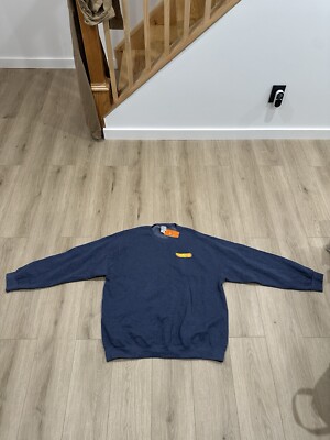 NWT Vintage 90s Nike Crewneck Sweater Mens 2XL Navy Blue Long Sleeve Made in USA