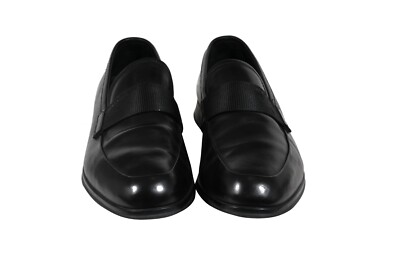 Prada Loafers Size US8.5 UK7.5 Black Leather Sport Rubber