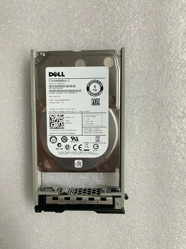 Dell WF12F 9KW4J ST91000640NS 1TB 7.2K 6G 2.5" SATA HDD HARD DRIVE W Tray - Image 2 of 3