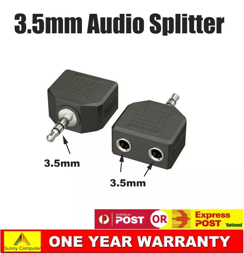 3.5mm Male to Dual 3.5mm AUX Female Stereo Audio Splitter
