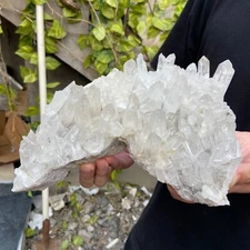 2.85kg Natural White Clear Quartz Crystal Cluster Raw Healing Specimen