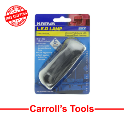 Narva LED Licence Plate Lamp Grey/Black 90862BL Australia