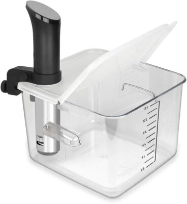 Sous Vide Container 12 Quart Collapsible Hinged Lid for Anova Cooker New