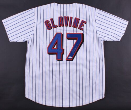 Tom Glavine Signed Mets Pinstipped Jersey (JSA COA) Won his 300th Game as a Met - Picture 1 of 6