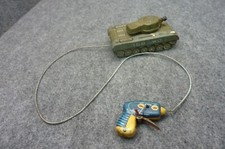 Vintage Trade Mark, Modern Toys tin toy tank 356-WO, mechanical remote control