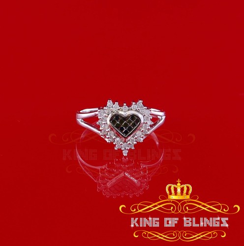 Anillo Damas Diamante Real Corazón Blanco 10 KT Oro 0,33QUIT Talla 6,5 - Imagen 2 de 12
