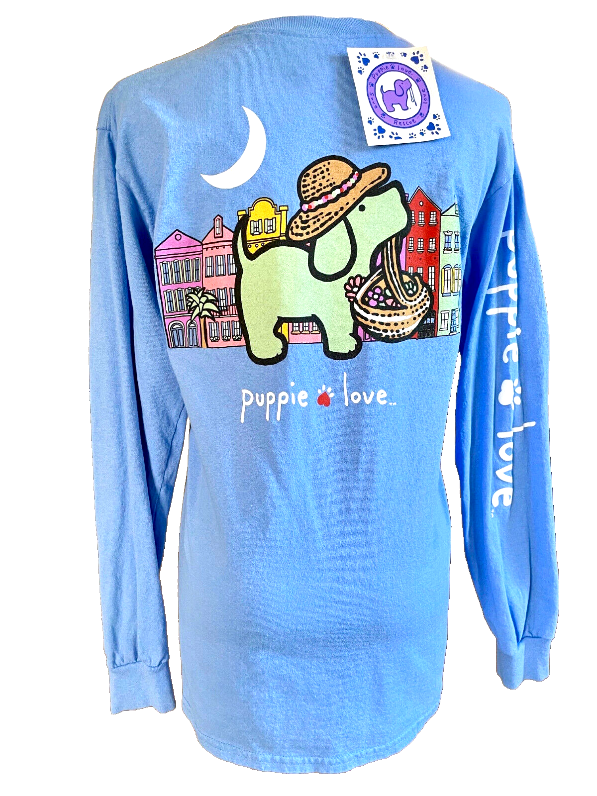 FILA Nuovo con etichette! NUOVO! MAGLIETTA CUCCIOLO LOVE RAINBOW ROW CHARLESTON SOUTH CAROLINA PICCOLA