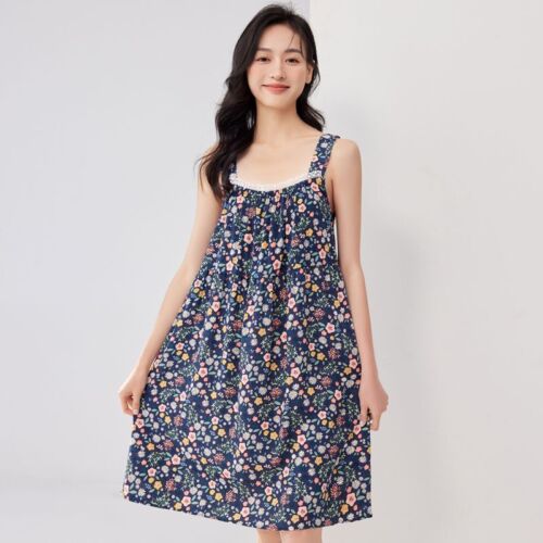 Women Sleeveless Nightgown Sleepwear Pajamas Woman Sleep Dress Nightshirt Plus