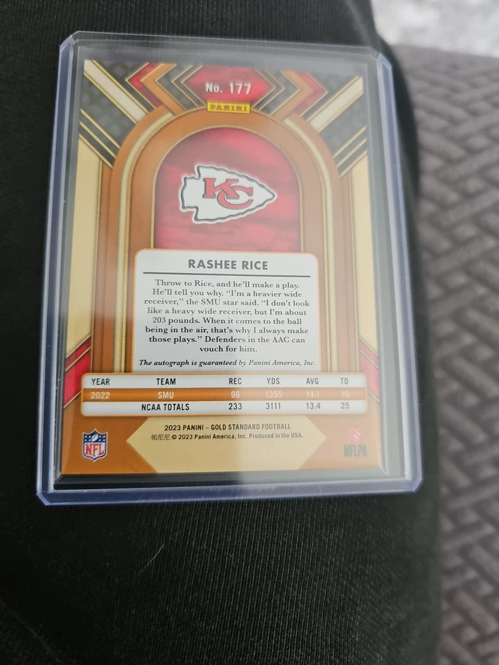 2023 Gold Standard FOTL Purple 3/24 Rookie Auto Rashee Rice - Image 3 of 4