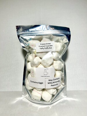 Freeze Dried Frosted Cupcake Saltwater Tasty Taffy 4 Oz Made Fresh