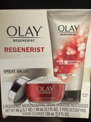 Olay Regenerist Retinol24+Peptide BONUS PK(1.7oz.Moisturizer/5oz.FacialCleanser)